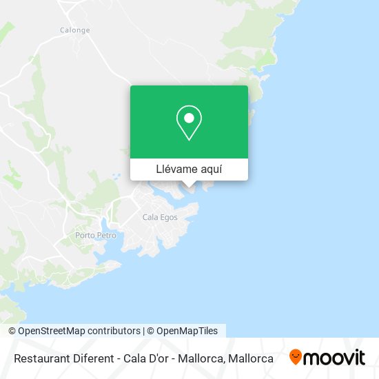 Mapa Restaurant Diferent - Cala D'or - Mallorca