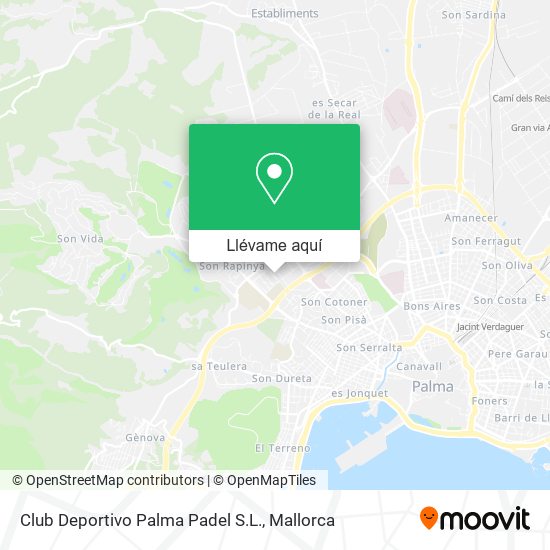 Mapa Club Deportivo Palma Padel S.L.