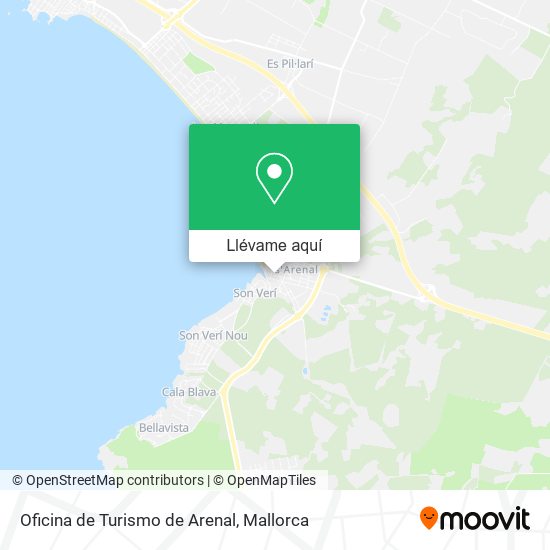 Mapa Oficina de Turismo de Arenal