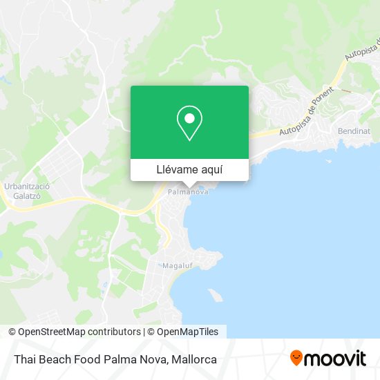 Mapa Thai Beach Food Palma Nova