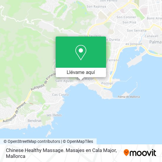 Mapa Chinese Healthy Massage. Masajes en Cala Major