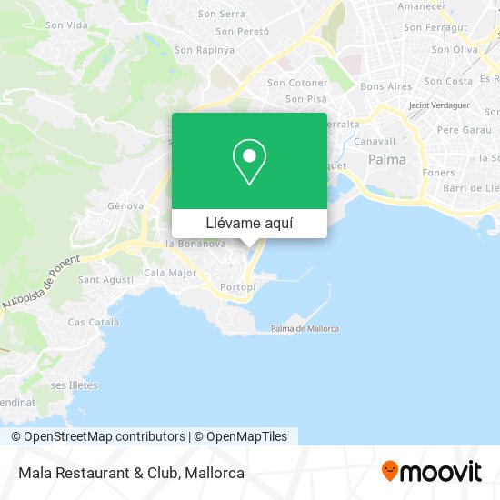 Mapa Mala Restaurant & Club