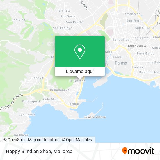 Mapa Happy S Indian Shop