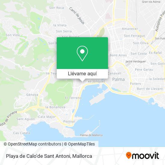 Mapa Playa de Calo'de Sant Antoni