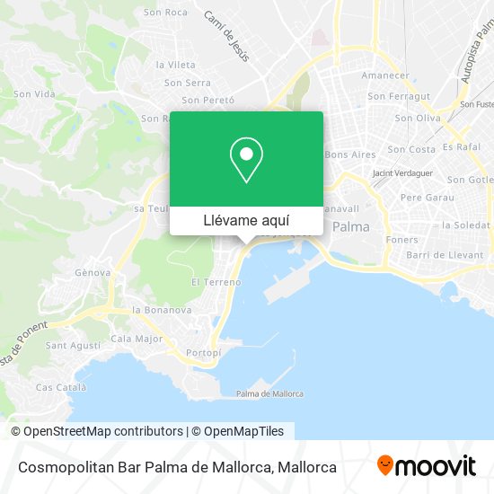Mapa Cosmopolitan Bar Palma de Mallorca