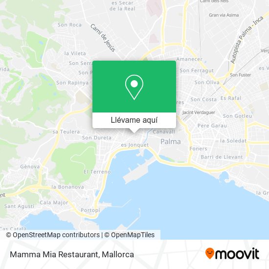 Mapa Mamma Mia Restaurant