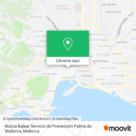 Mapa Mutua Balear Servicio de Prevención Palma de Mallorca