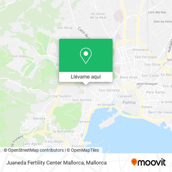 Mapa Juaneda Fertility Center Mallorca