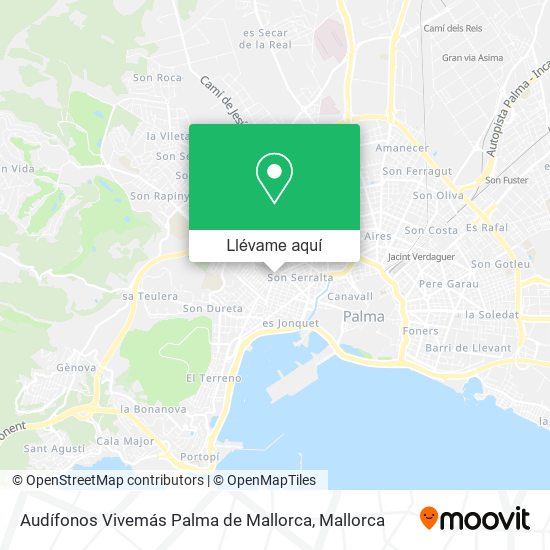 Mapa Audífonos Vivemás Palma de Mallorca