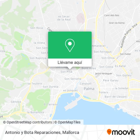 Mapa Antonio y Bota Reparaciones
