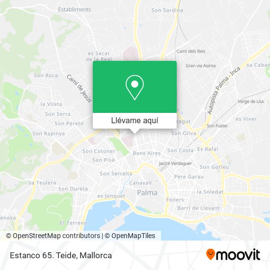 Mapa Estanco 65. Teide