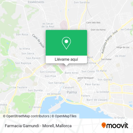 Mapa Farmacia Gamundi - Morell