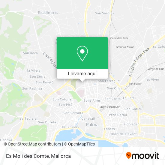 Mapa Es Moli des Comte