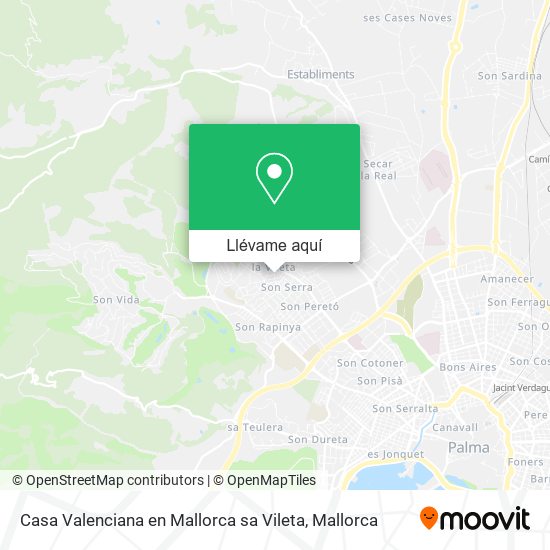 Mapa Casa Valenciana en Mallorca sa Vileta