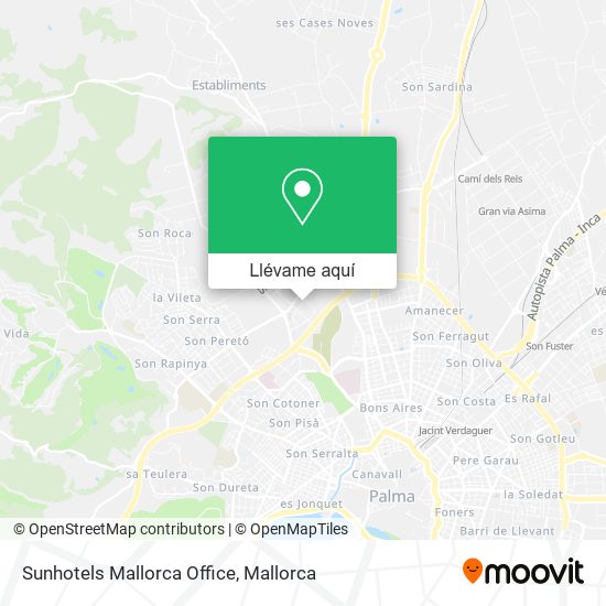 Mapa Sunhotels Mallorca Office