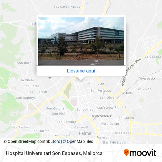 Mapa Hospital Universitari Son Espases