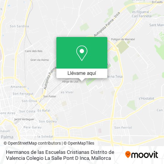 Mapa Hermanos de las Escuelas Cristianas Distrito de Valencia Colegio La Salle Pont D Inca