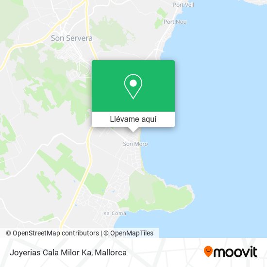 Mapa Joyerias Cala Milor Ka