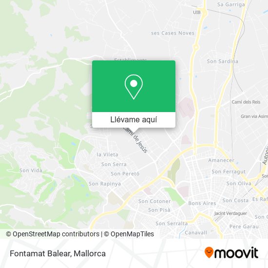 Mapa Fontamat Balear