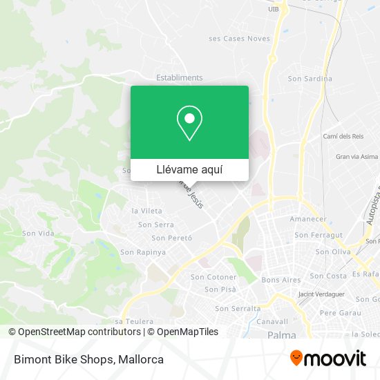 Mapa Bimont Bike Shops
