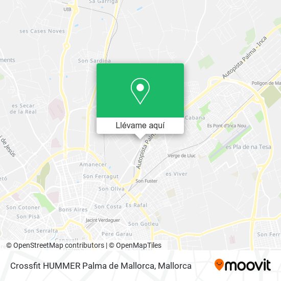 Mapa Crossfit HUMMER Palma de Mallorca