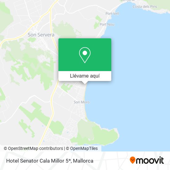 Mapa Hotel Senator Cala Millor 5*