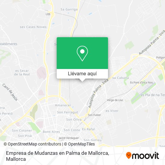 Mapa Empresa de Mudanzas en Palma de Mallorca