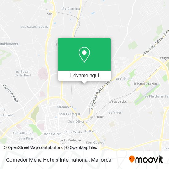 Mapa Comedor Melia Hotels International