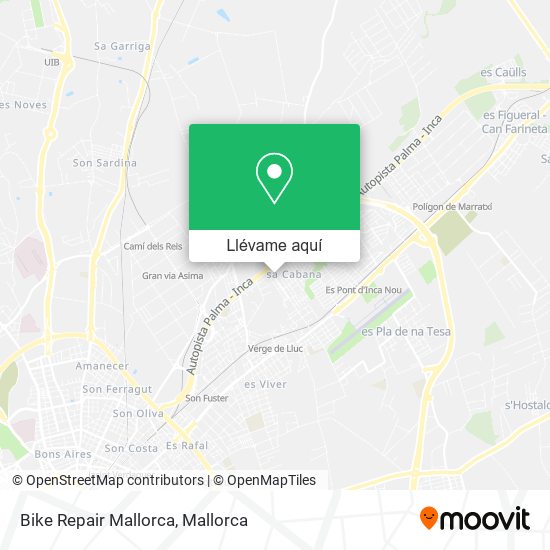 Mapa Bike Repair Mallorca