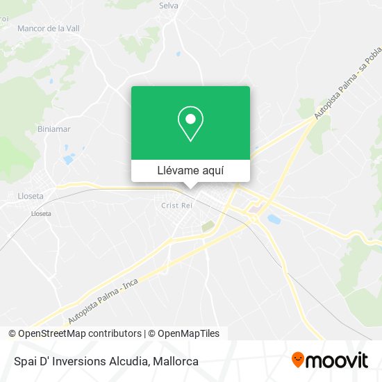 Mapa Spai D' Inversions Alcudia