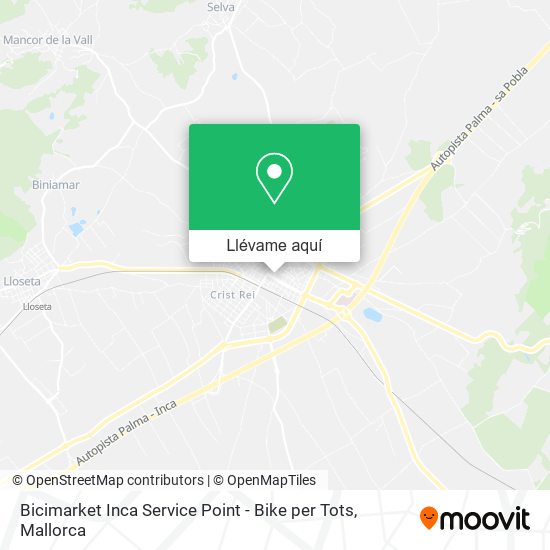 Mapa Bicimarket Inca Service Point - Bike per Tots