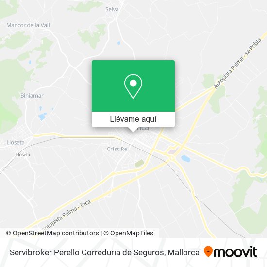 Mapa Servibroker Perelló Correduría de Seguros