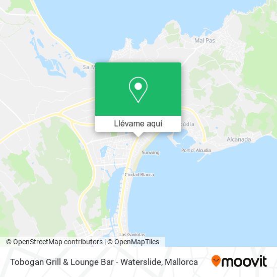 Mapa Tobogan Grill & Lounge Bar - Waterslide