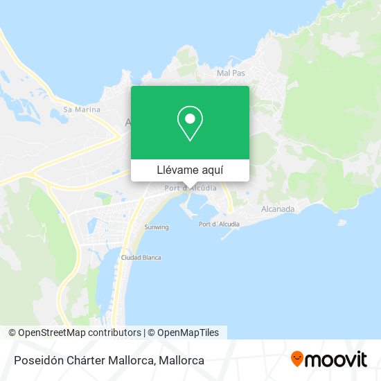 Mapa Poseidón Chárter Mallorca