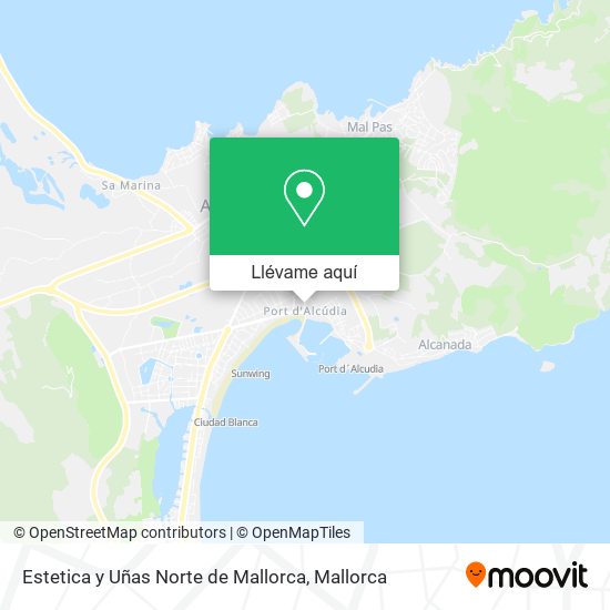 Mapa Estetica y Uñas Norte de Mallorca