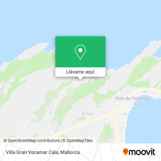 Mapa Villa Gran Voramar Cala