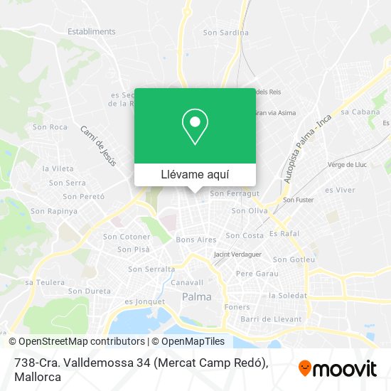 Mapa 738-Cra. Valldemossa 34 (Mercat Camp Redó)