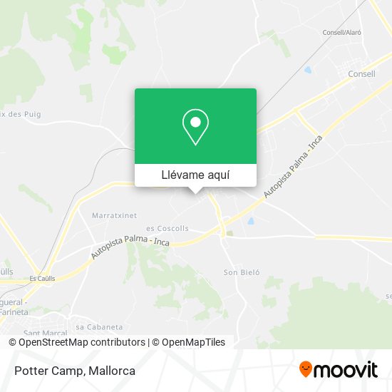 Mapa Potter Camp