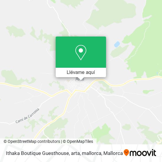 Mapa Ithaka Boutique Guesthouse, arta, mallorca