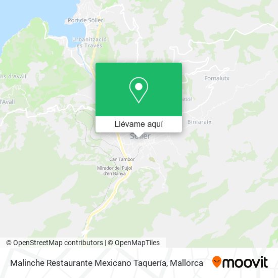 Mapa Malinche Restaurante Mexicano Taquería