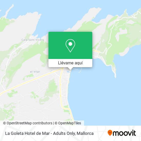 Mapa La Goleta Hotel de Mar - Adults Only