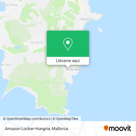 Mapa Amazon Locker-Hungria