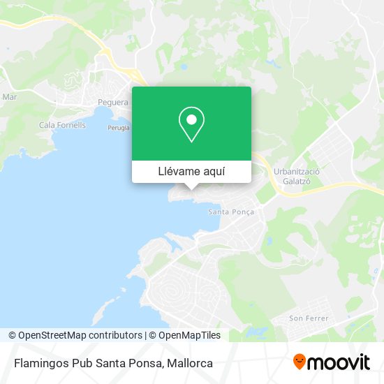 Mapa Flamingos Pub Santa Ponsa