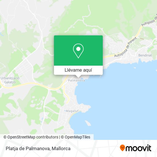 Mapa Platja de Palmanova