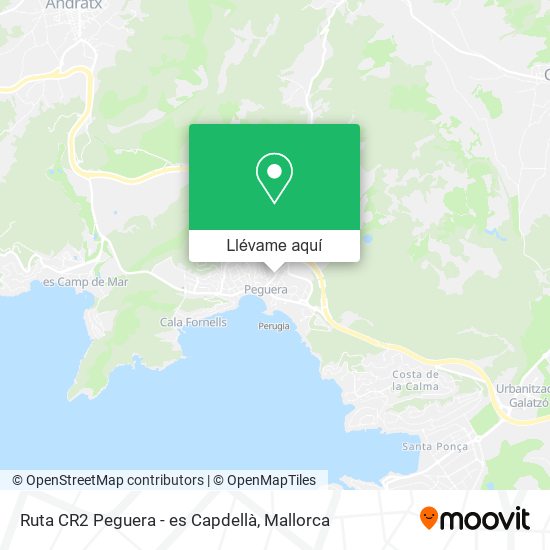 Mapa Ruta CR2 Peguera - es Capdellà
