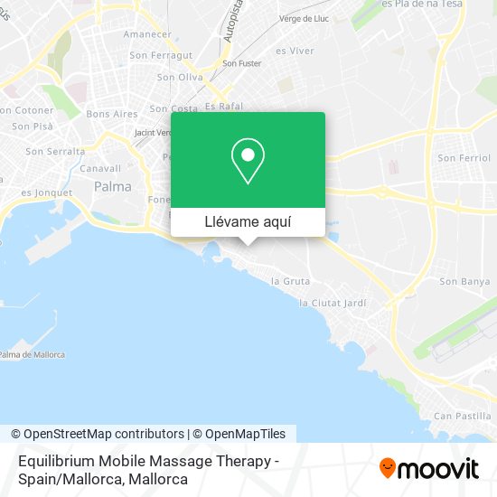 Mapa Equilibrium Mobile Massage Therapy - Spain / Mallorca