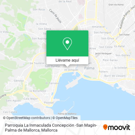 Mapa Parroquia La Inmaculada Concepción -San Magín- Palma de Mallorca