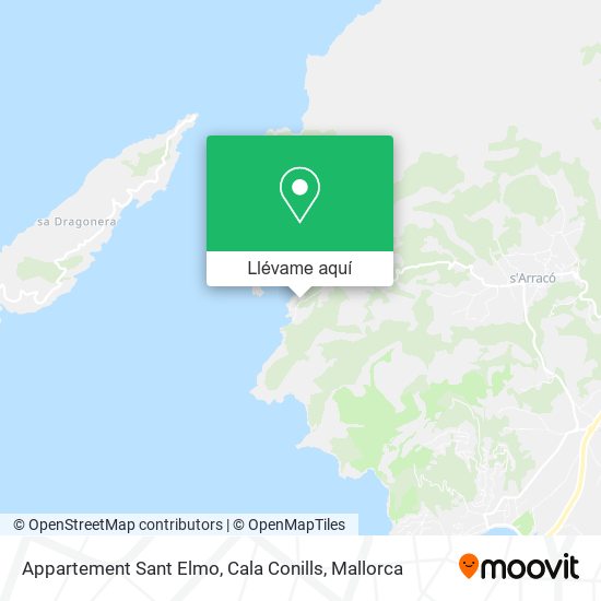 Mapa Appartement Sant Elmo, Cala Conills