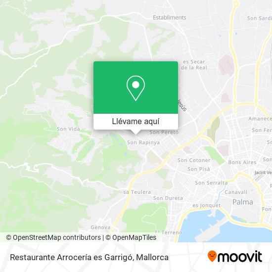 Mapa Restaurante Arrocería es Garrigó