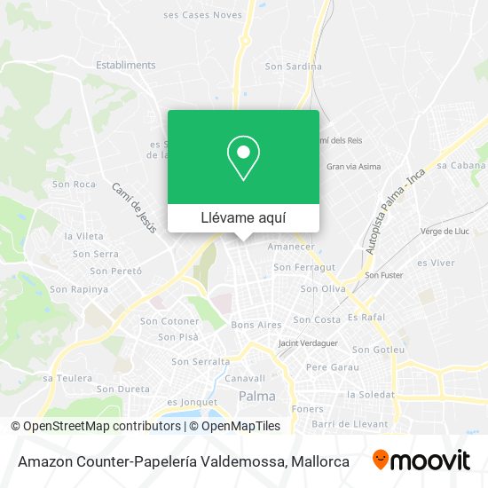 Mapa Amazon Counter-Papelería Valdemossa